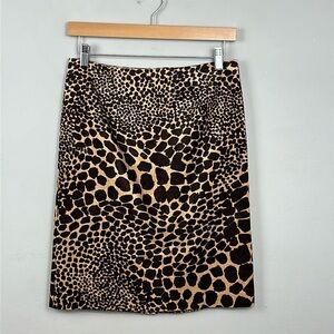 Trina Turk Corduroy Skirt Animal Print Size 6